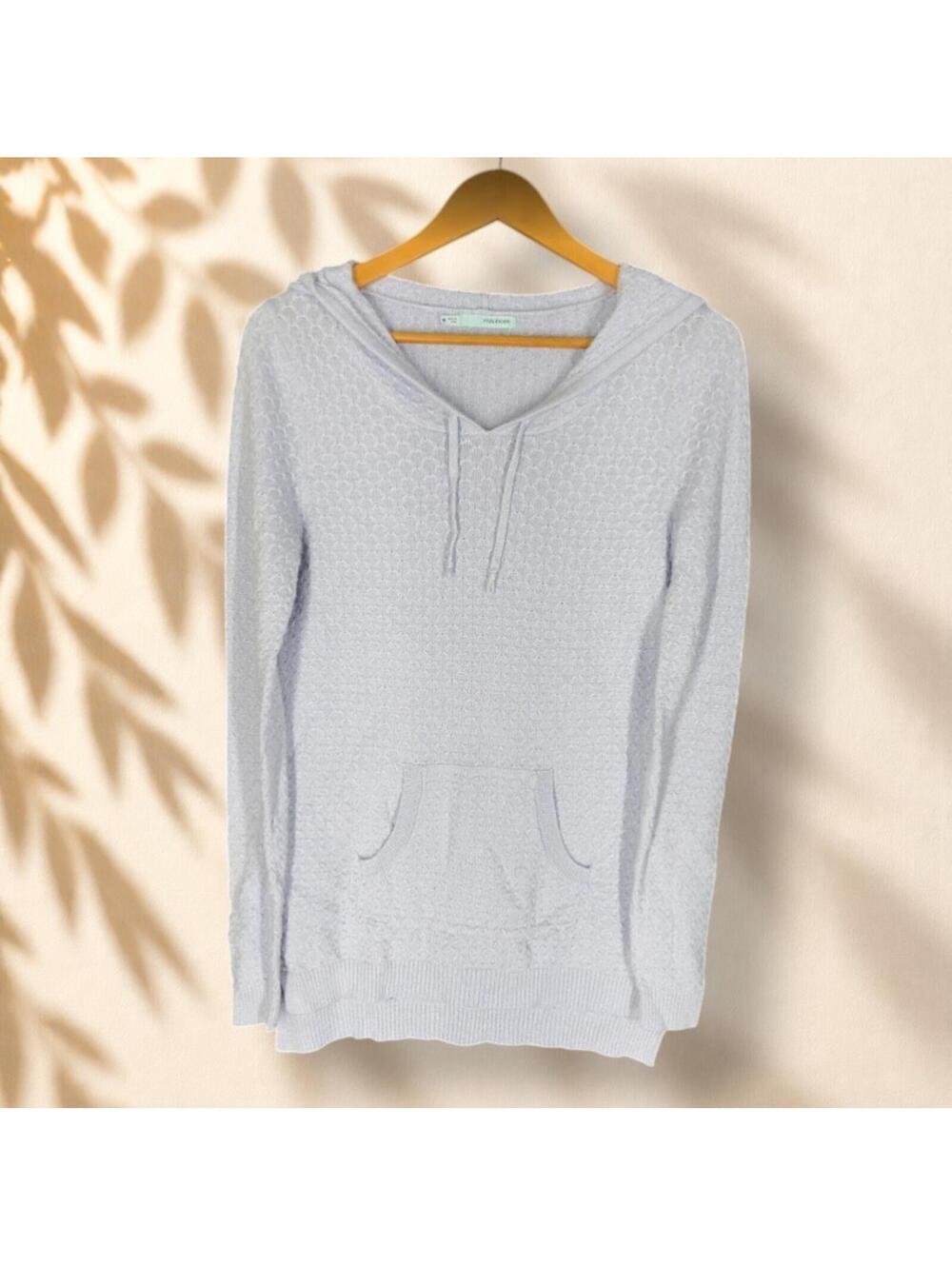 Maurices Hoodie Women M Medium Blue Hooded Long Sleeve Pockets Pullover Cotton